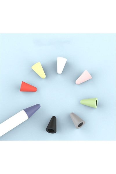 Sjâlsfrânde Apple Pencil Pen Tip Protective Silicone Cover Apple Pencil 1 2 Generation Compatible 8-Piece Mixed Color