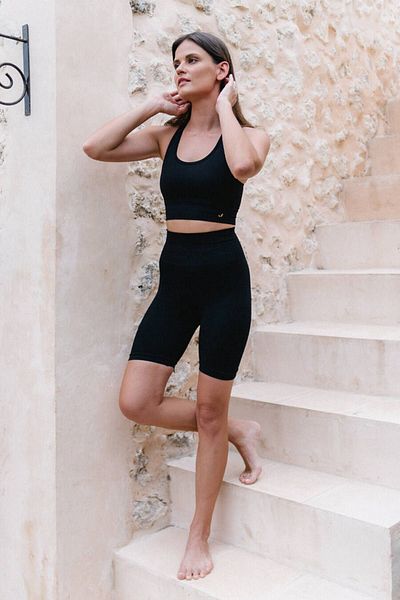 Jerf Gela Sculpting Sport Biker Καλσόν Μαύρο