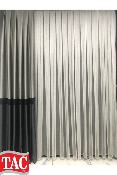 Taç Gray Anthracite Pleated Dreamer - Heavy Gramaged No Ironing Background Curtain
