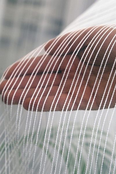 Taç Striped Tulle Curtain 1/3 Close Pleat Does Not Want Ironing