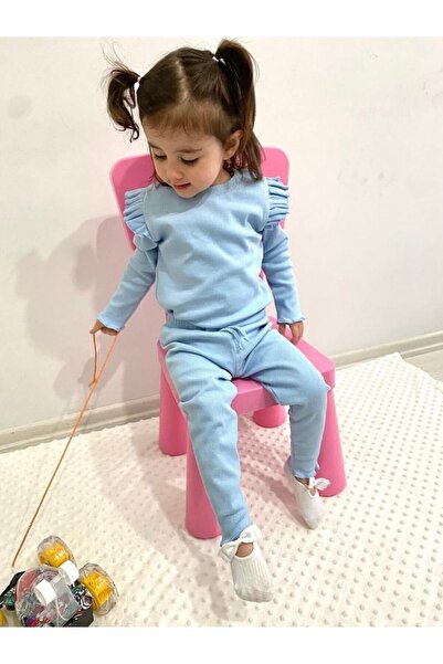 ARYA BABY مجموعة قميص قصير من القماش بكشكشة على الكتف، ملابس خارجية