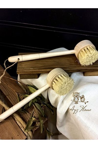 AYZ HOME Natural Wooden Tampic Herb Vegetable and Dish Brush