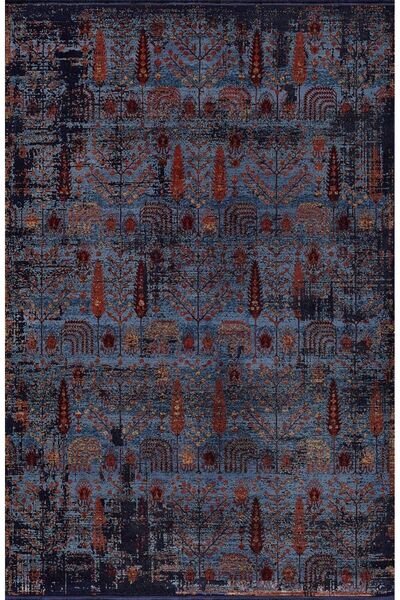 Artemis Halı Artemis Halı Bella 06471B Lacivert Terra Bohem Retro Tarz İpek Halı