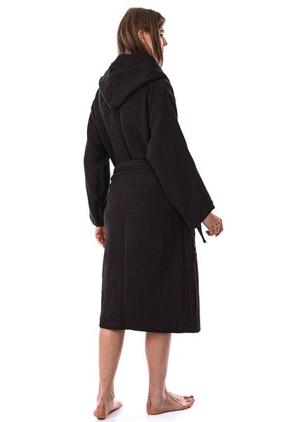 destinyhometex Unisex μπουρνούζι με κουκούλα 4 στρώσεων 100% οργανικό βαμβάκι Premium Multi Muslin Ultra Soft
