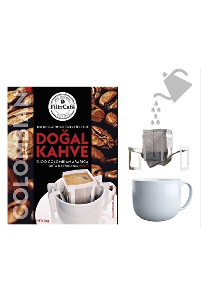 byvol فلتر كافيه كولومبي قهوة عملية 10 جرام × 50 قطعة