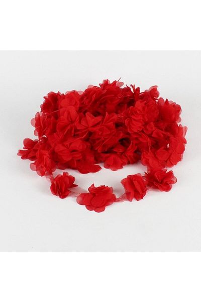 Nikah Şekeri Market Κόκκινο τριαντάφυλλο κομμένο με λέιζερ 1 μέτρο 12 τεμάχια λουλούδι οργάντζα τούλι στολίδι σχέδιο ύφασμα τεχνητό στολίδι
