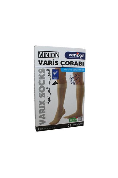 Minion Compression Socks Below Knee Closed Toe Medium Pressure No:2