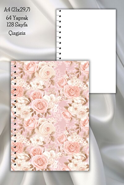 daily notebook A4 Çizgisiz Defter | Pvc Kapak | 128 Sayfa | 80gr Kaliteli Kağıt | Not Defteri Ajanda (21X29,7 CM)