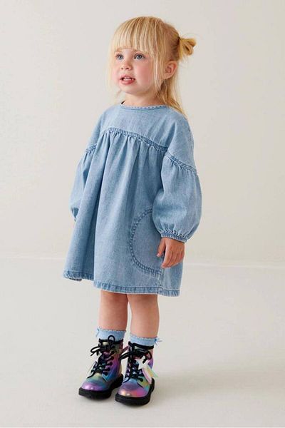 TİJK Brand Girl's Denim Dress