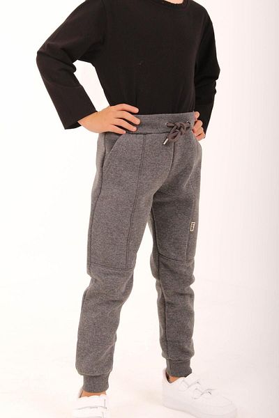 Perendi Anthracite Unisex Παιδική Φούτερ - Χοντρή τσέπη Jogger