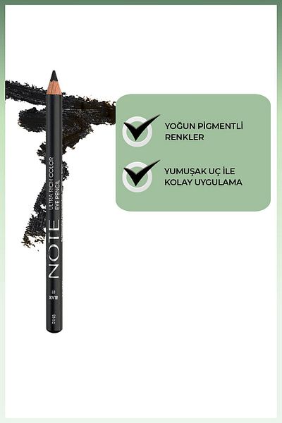 NOTE Ultra Rich Color Eye Pencil 01 Black - Black