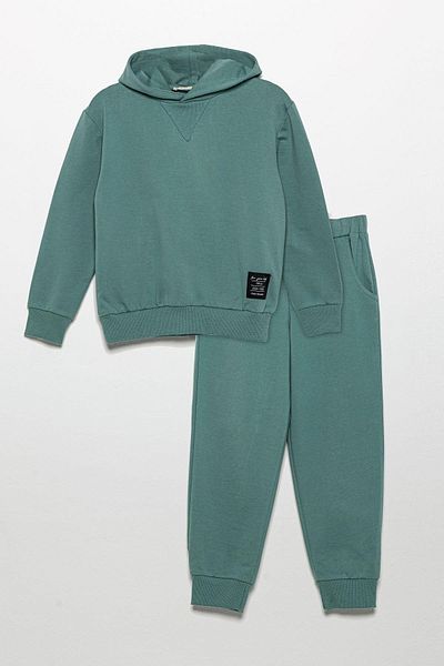 for you kids Hooded Label Detailed Jogger Green Bottom Top Suit