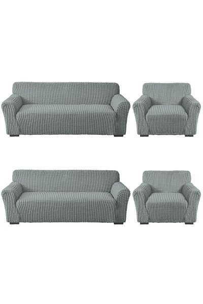 elgeyar Stretch Cotton Wrapped Sofa Couch - 3+3+1+1 Boydandan Wrapped Sofa Bed Cover