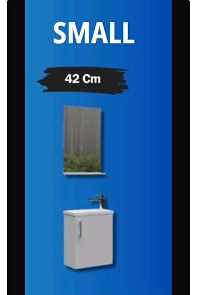 Turkuaz 42 CM BANYO DOLABI CAMLI