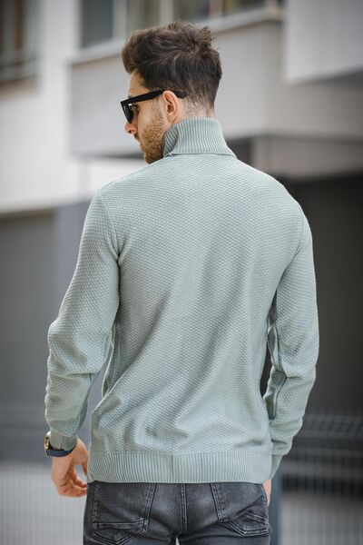 Oksit Seka 500 Men's Slim Fit Full Fisherman Sweater - Honeycomb Knit