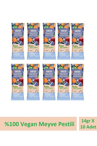 Harras 14gr x 10 Pieces vegan Fruit Pestle - Blueberry and Carrot and Apple