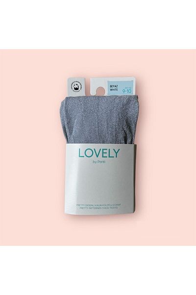 Penti White Glitter Girl's Pantyhose
