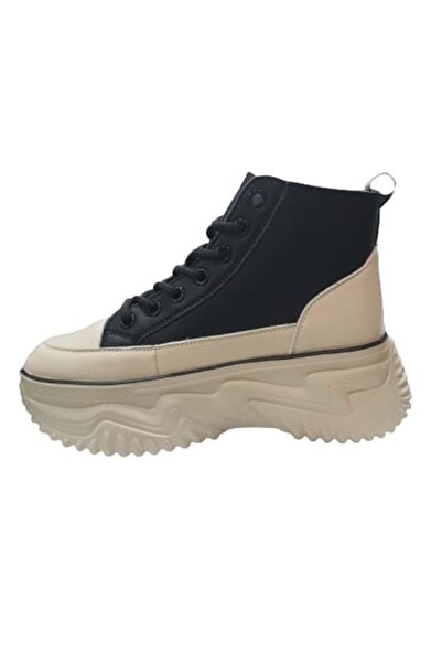 NORT OF WILD Gamelu 23kz Gınza Kadın Kalın Taban Sneakers Bot - Siyah - St01056-siyah-37