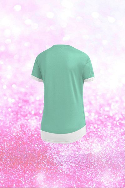 POSEIDON STORM Γυναικείο Water Green Dri-fit ύφασμα χωρίς εκτύπωση με στρογγυλή λαιμόκοψη κοντό μανίκι κανονικό μπλουζάκι S-3xl