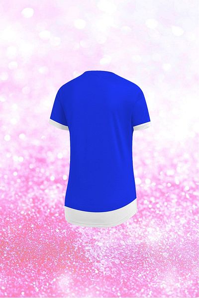 POSEIDON STORM Tricou sport pentru femei, albastru, Dri-fit, fără imprimare, cu decolteu, S-3xl