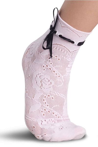 Penti Pretty Adriana Children's Vanilla Net Accessory Sock Socks