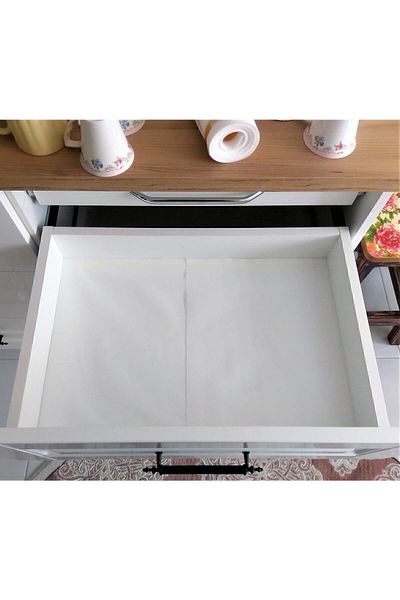 Perisfer Practical Plucker Transparent White 9m Adhesive Drawer Cabinet Organizer Shelf Cover Non-Slip Non-Slip