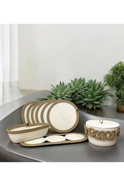 ATELIER 6-Piece Supla Set - American Service Runner Bread Basket