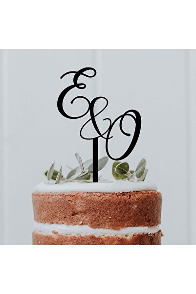 Reva Dekorasyon Pasta Çubuğu Kişiye Özel Baş Harfli Pasta Süsü Söz-nişan-nika...