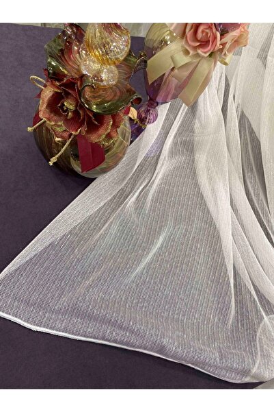 Taç Cortina din tul din in Rüyaper - Model în dungi, 1/2,5 pliuri duble