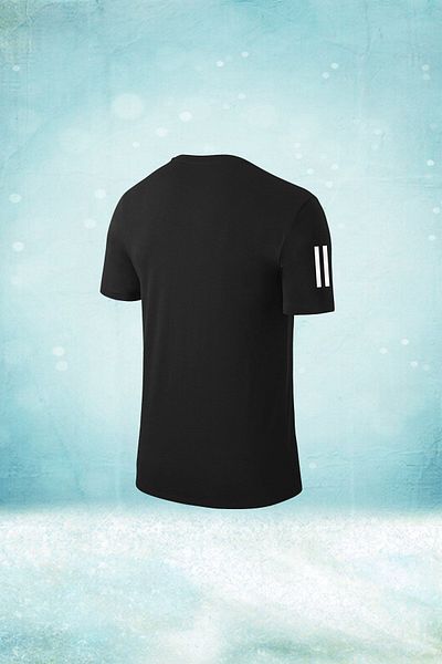 POSEIDON STORM Ανδρικό μαύρο άνετο μπλουζάκι casual - S-3xl