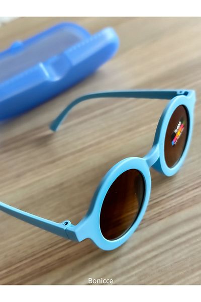 Bonicce Uv400 Scandinavian Children's Sunglasses - Age 1-10, Blue Color, Original in Cabinet