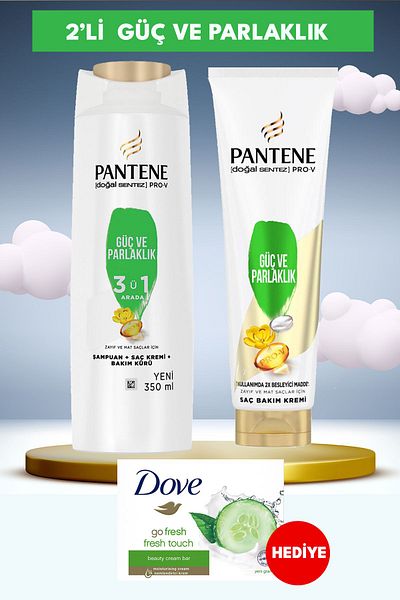 Pantene 3 in 1 Hair Care Set - Strength, Shine and Conditioner