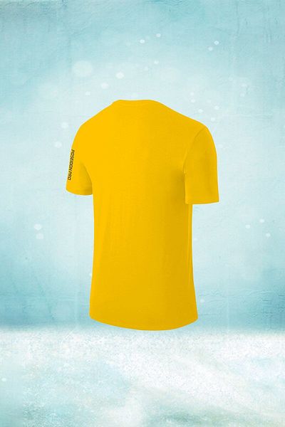 POSEIDON STORM Tricou pentru bărbați de mărime mare, galben Dri-fit, confortabil, cu gâtul în formă de O, pentru drumeții și alergare 4xl- 10xl)