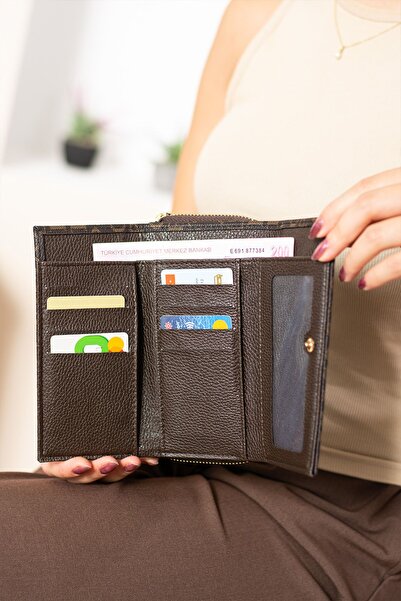 Just Polo 8 Card Vinyl Coated Women's Wallet with Zipper