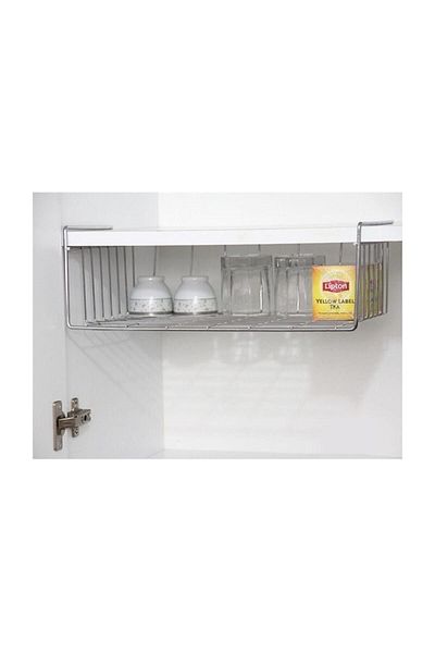 MELYET Under Shelf Basket for Banya and Kitchen Cabinets Kangaroo Shelf Basket Metal under Shelf Basket