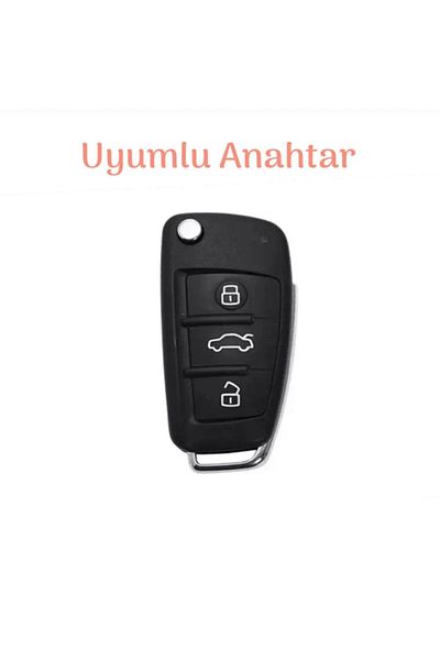 emii auto spare parts Audi A3 8P A4 B7 B8 B5 B9 B6 A1 A5 Q7 Q5 A6 4F C4 Tt Q3 S3 A7 A8 C4 - Red Switchblade Key Case