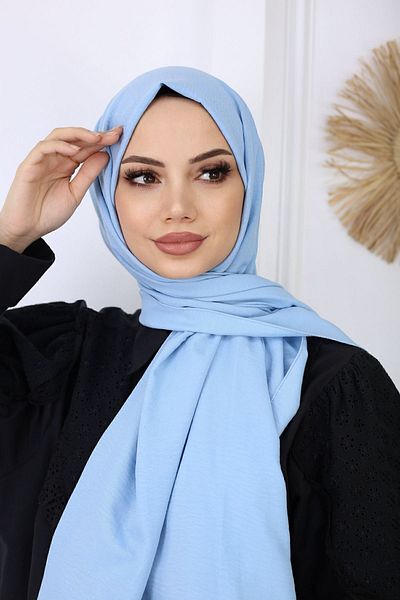 feronis Hijab Γυναικείο Βαμβακερό Σάλι Cazz Μοντέλο _ Baby Blue