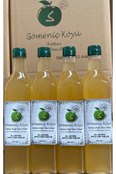 gömeniç köyü Doğal Fermente Elma Sirkesi 500ml(4ADET)