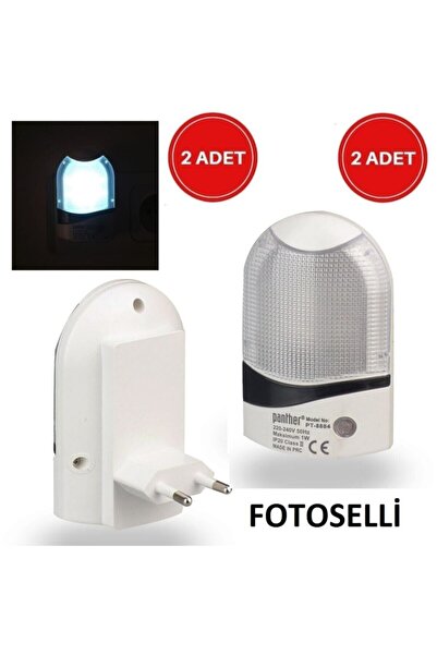 Bilzz Fotoselli Gece Lambası 2 Adet Led Işıklı Otomatik Yanan Oda Lambası