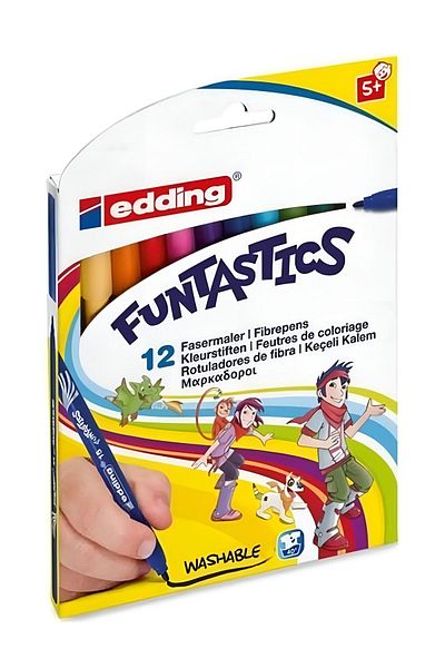 Edding Funtastics Washable Felt Tip Crayons Fine Set of 12
