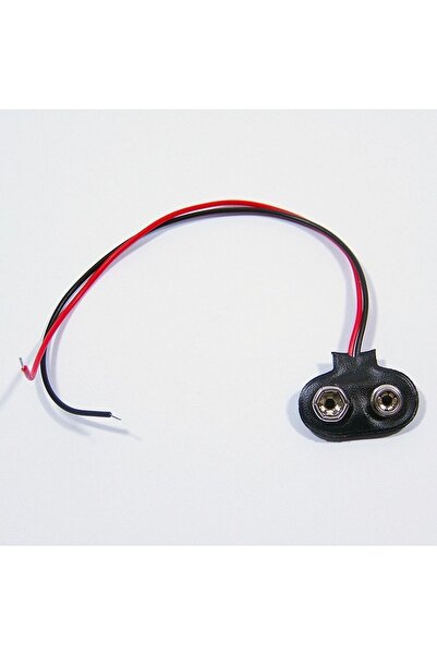 Maflen 9v Pil Bağlantı Soketi Başlığı Ortadan Kablolu 9volt-s3530 1 Adet