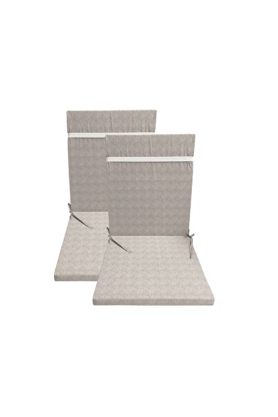 GÜLLÜCE HOME 2'li sünger dolgulu*fermuarlı*arkalıklı*sandalye minderi