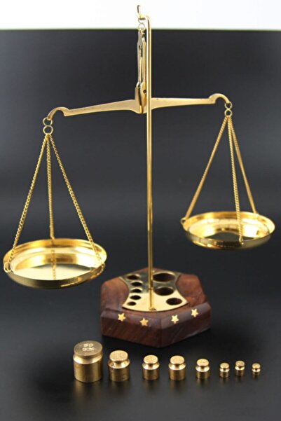 Trend Hediyelik Terazi Ahşap Masaüstü Dekor 100gr