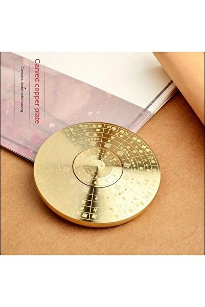 PİRAMİGO Pirinç Feng Shui Pusula Çift Taraflı Bagua & Yin Yang Döner