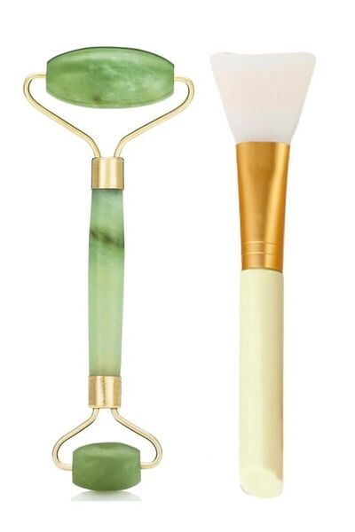 Generic Brand Mask Applying Brush Skin Care Set And Jade Roller Double Sided ...