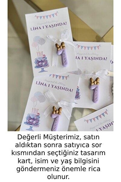 Amber Stüdyo Doğum Günü Hediyelik Magnet 25 ADET - 1.YAŞ DOĞUM GÜNÜ (İstediği...