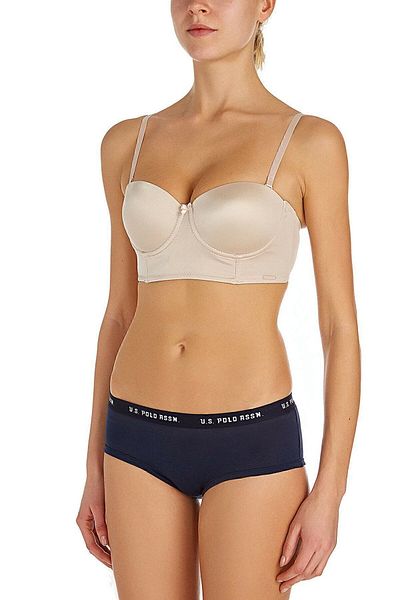 U.S. Polo Assn. Pachet de 3 pantaloni scurți din bumbac lycra multicolori pentru femei