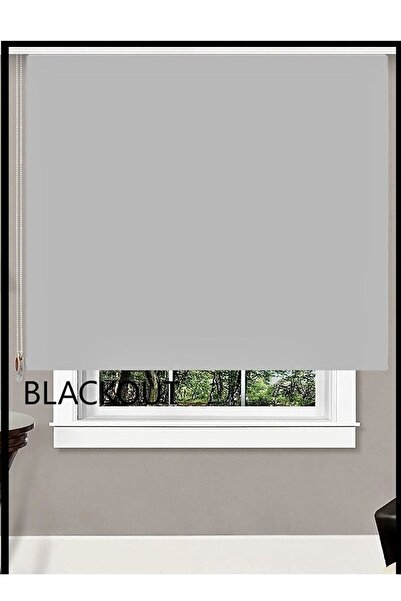 İREMKARAHOME Blackout Karartma Işık Geçirmeyen Stor Perde Gri