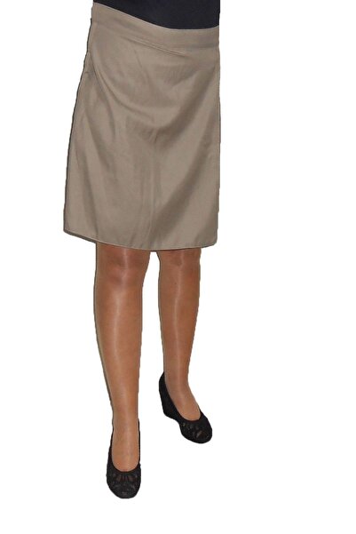 LM Liseli Krem Şort Etek Art.35