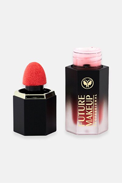 Future Makeup أحمر خدود سائل مخملي مطفي FU2902، 5.5 مل، أسود